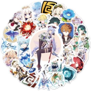 Imagem de Adesivos Genshins Impacts Anime Cartoon 50 unidades de PVC impermeável
