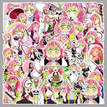 Imagem de Adesivos Demons Slayers Kanroji Mitsuri à prova d'água (50 unidades) -