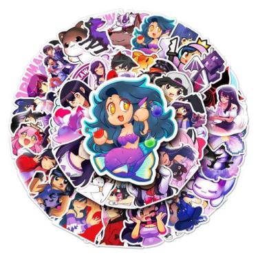 Imagem de Pacote de adesivos Aphmaus Anime, 50 unidades de adesivos decorativos 