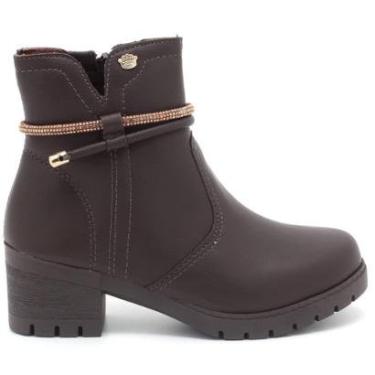 Imagem de Bota Pink Cats Salto Bloco Cano Curto Brilho Menina V2531-Feminino