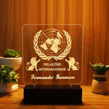 Imagem de Luminária Abajur Relações Internacionais LED Amarelo - Bold