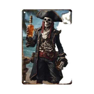 Imagem de Placa De Metal Retrô Piratas Do Caribe Disney Arte De Parede Decoração