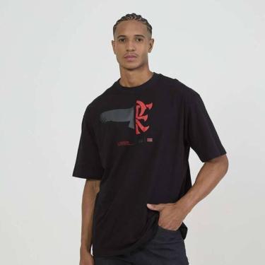Imagem de Camiseta Braziline Flamengo Fluxo - Masculina - Preto-Masculino