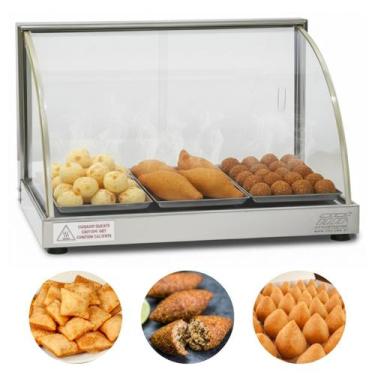 Imagem de Estufa Para Salgados 3 Bandejas Titã Vitrine Expositor Elétrica Térmic