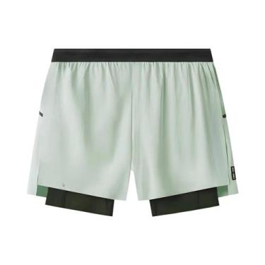 Imagem de Shorts Esportivos Masculinos De Compressão Dupla Camada, Secagem Rápid