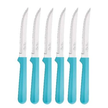 Imagem de Kit 6 Facas Serra Churrasco Aço Inox Tulum Tramontina