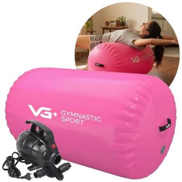 Imagem de Rolo Inflável para Ginástica 100cm Roller Yoga com Bomba Elétrica 110v