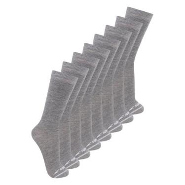 Imagem de Kit com 8 Pares de Meias Esportiva Cano Longo Speedo 8026, Cinza, 39-4