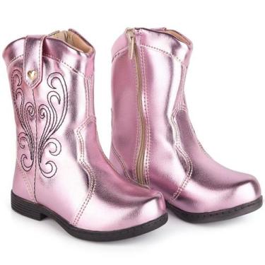 Imagem de Bota Infantil FemininaTexana Menina Country Cano Médio Detalhes Bordad