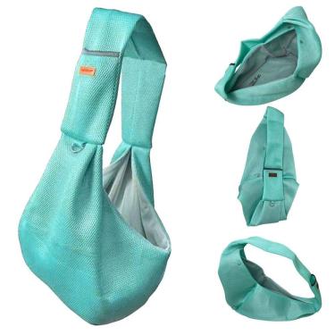 Imagem de Bolsa Canguru Transporte Gato Cachorro Pet Animal Malha Respiravel Tira de Ombro Tecido Confortavel Resistente