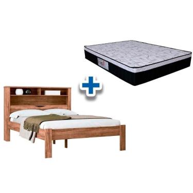 Imagem de Kit Colchão Casal Ortopédico Foggia Sogni D28 138x188x26cm Cama Baú Invicta Atacama Her...