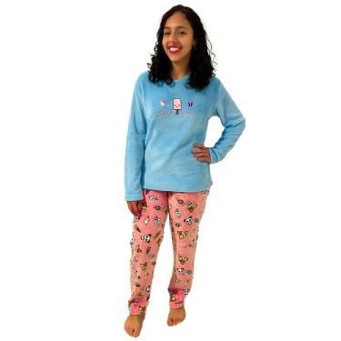 Imagem de Pijama Feminino Inverno Longo Soft Majestosa Fleece Adulto - Victory, 