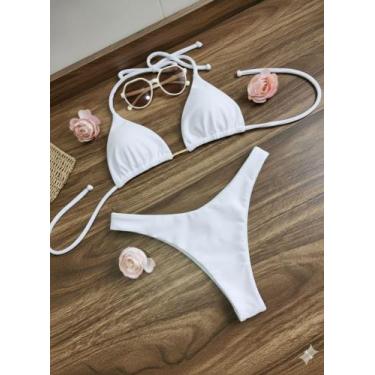 Imagem de Biquini feminino asa delta fio duplo top cortininha verao 2026 moda pr