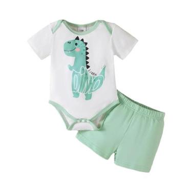 Imagem de Conjunto De Roupas De Verão Para Bebê Menino Recém-Nascido Com Estampa