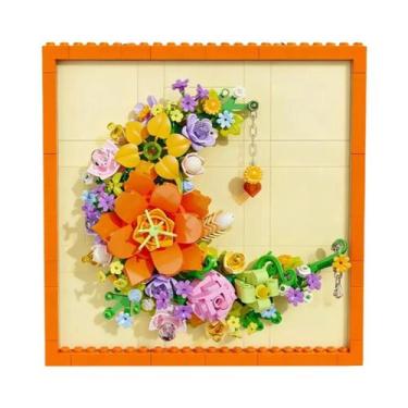 Imagem de Quadro De Fotos 3D DIY Para Meninas Com Flores, Bloco De Montar, Ornam