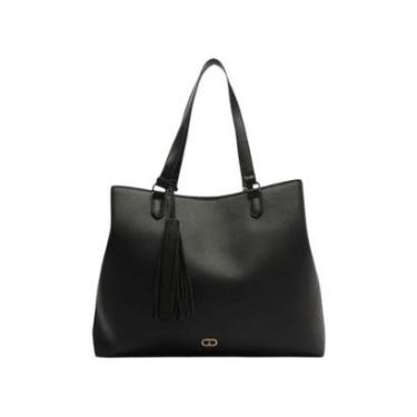 Imagem de Bolsa Feminina Anacapri Shopping Tassel De Ombro Grande Preto-Feminino