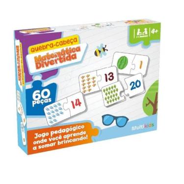 Imagem de Quebra Cabeça Matemática Divertida 60 Peças Multikids - Ref BR1798, UN