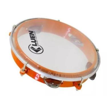Imagem de Pandeiro Luen 8 Junior Pele Cristal Abs Platinelas De Inox - Cores Sor