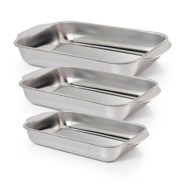 Imagem de Conjunto de travessas inox 3 peças - Gourmet Mix