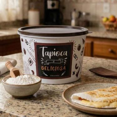 Imagem de Pote Estampado Tapioca 2 Litros Plastico Pedreira Utilidades