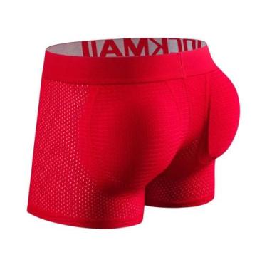 Imagem de Cuecas Boxer Masculinas Sensuais Com Bojo Para Realce De Quadril E Bum