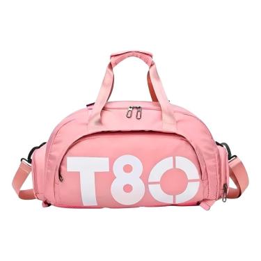 Imagem de Bolsa Esportiwa Academia Wiagem Treino Espaçosa Alça Rosa