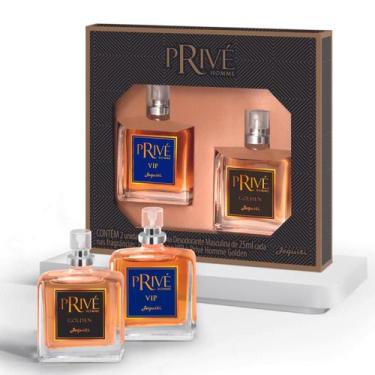 Imagem de Colônias Privé Homme Luxuosas e Marcantes 2 Unidades 25ml - Jequiti