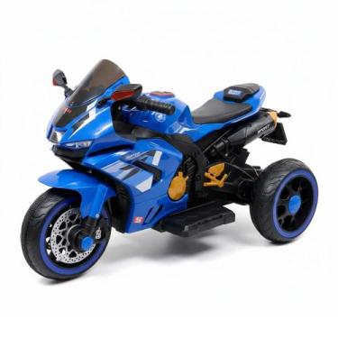 Imagem de Moto Elétrica Infantil Sport Racer 12V Bivolt Azul Domni