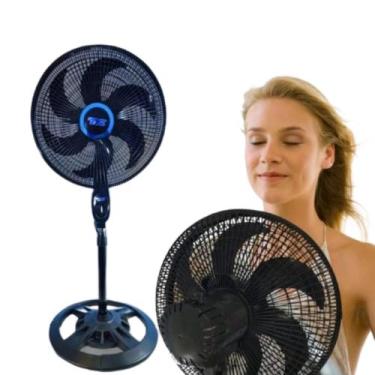 Imagem de Ventilador De Coluna Preto 40cm 75w Turbo 6 Pás ventilador de pé 127V 