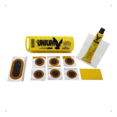 Imagem de Estojo Kit Remendo Camara De Ar Bicicleta Com Cola Unium