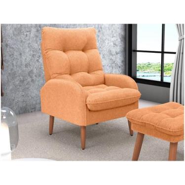 Imagem de Poltrona Cadeira Descorativo Nantes Premium Boucle Mostarda - MATRIX, 