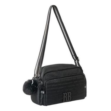 Imagem de Bolsa Transversal REBECCA BONBON Crinkle Brilho RB3179 Preto-Unissex