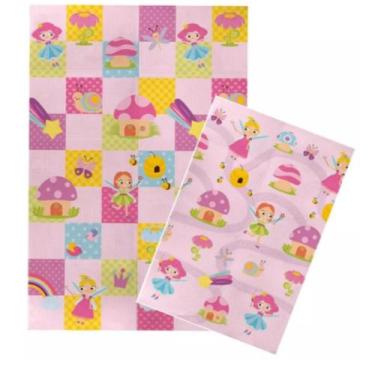 Imagem de Tapete De Atividades Para Bebê Dobrável Dupla Face Buba +2m, Rosa