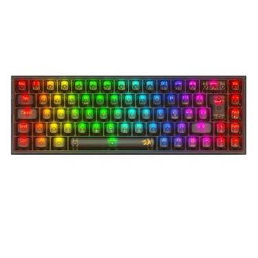 Imagem de Teclado mecanico gamer castor pro rgb wireless switch crystal redragon