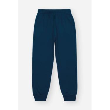 Imagem de Calça Jogger Moletom Infantil Menino Marinho Divertto, Azul marinho, 2