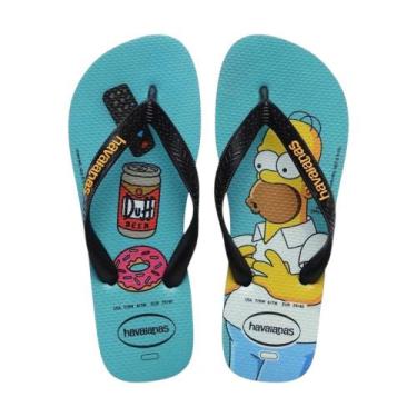 Imagem de Chinelo Havaianas Simpsons, Azl, Estampado, 37/38