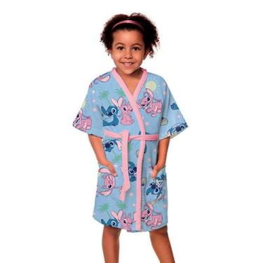 Imagem de Roupão Infantil Aveludado Stitch Lepper Quimono, P