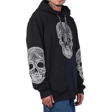 Imagem de Moletom MCD Canguru Cranio WT25 Masculino Preto, G, Preto