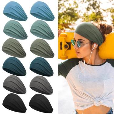 Imagem de Bandanas de suor Z-CHARMMY para mulheres, extra largas, 12 peças