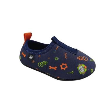 Imagem de Sapatilha Meia Infantil Bebê Menino Lycra Molekinho  2617100, 17, Mult