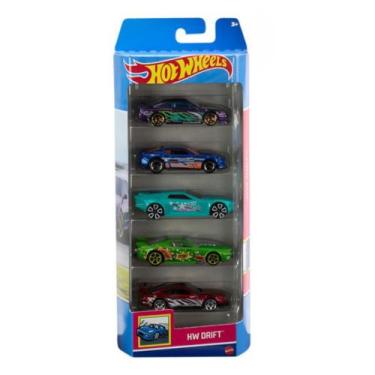 Imagem de Hot Wheels Pac Com 5 Carros Hw Drift Colorido