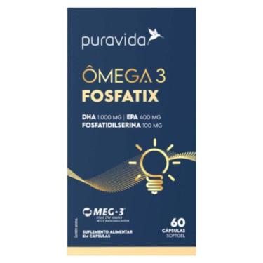 Imagem de Ômega 3 Fosfatix DHA EPA Fosfatidilserina 60 Cápsulas Pura Vida, Limão