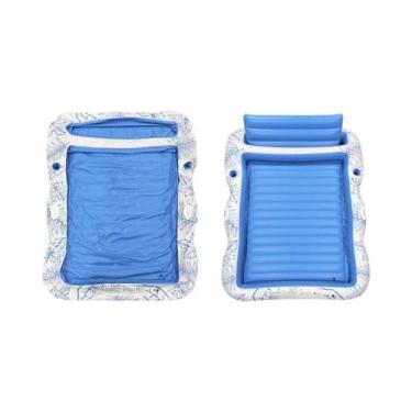 Imagem de Cadeira Inflável Grande Para Piscina Com Porta-Copos, Bote Flutuante P