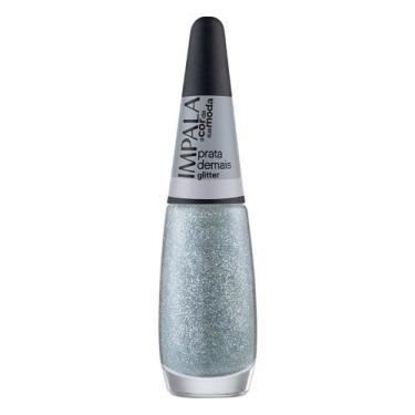 Imagem de Esmalte Glitter Impala A Cor da Sua Moda Prata Demais 7,5ml