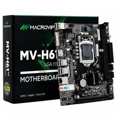 Imagem de Placa Mãe Macrovip H61V2, Intel LGA 1155, DDR3, Micro ATX - H61V2