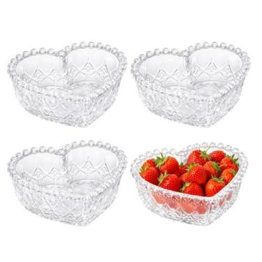 Imagem de Jogo 4 Bowl de Vidro Porta Objetos Coração Balls Lyor 290ml