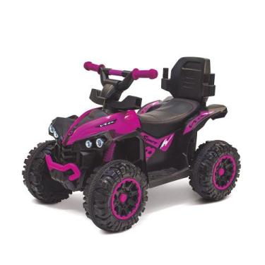 Imagem de Quadriciclo Elétrico Infantil 4 Rodas Luz Som Acelerador 6V Capacidade