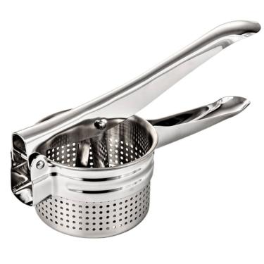 Imagem de Espremedor de Batatas e Legumes AS024 Espreme Mandioca Cenoura Inox Resistente Fácil Manuseio Cozinha Uni Home