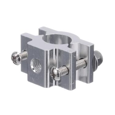 Imagem de Attwood Base de montagem de suporte de haste 5074-3 – Base de trilho de fixação, serve para trilho redondo de até 2,2 cm de diâmetro, alumínio extrudado, prata, tamanho único