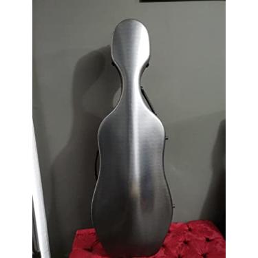 Imagem de Estojo Case Fibra de vidro Cello Violoncelo 4/4 Orquezz Luxo Cinza Espacial